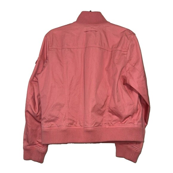 GAP Pink Bomber Stadium Snap Front Women's Jacket‎ Size XL Snaps & Pockets - Picture 6 of 11